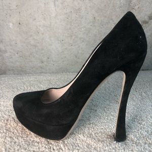 Miu Miu Black Suede Heels